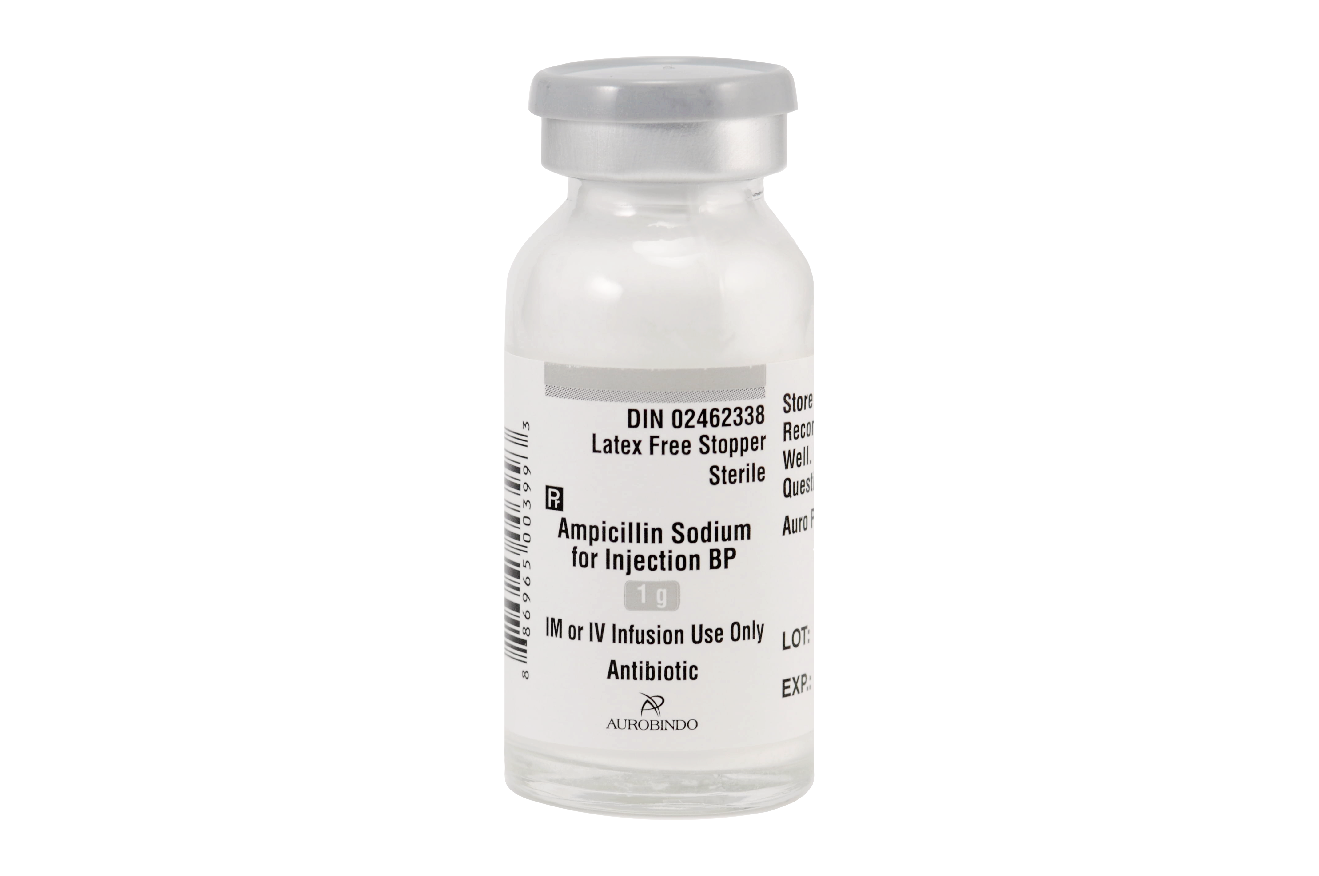 Ampicillin Sodium for Injection BP 1g, 15mL Vial