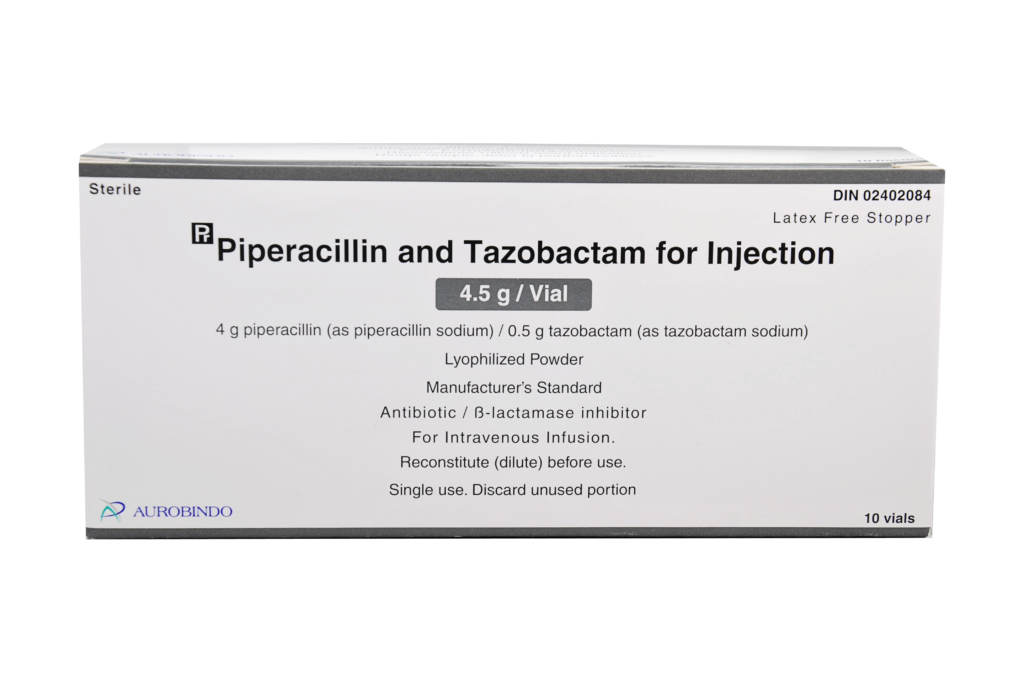 Piperacillin and Tazobactam for Injection 4.0g/0.5g, 10 Vials - Auro ...